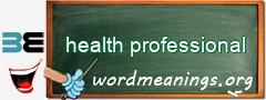 WordMeaning blackboard for health professional